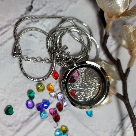 Necklace tree of life with birthstone gems - Picture 2 of 2